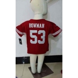 nike kids jerseys san francisco 49ers #53 bowman red[nike]