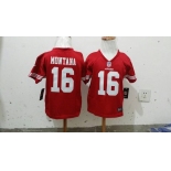 nike kids nfl jerseys san francisco 49ers #16 montana red[nike]