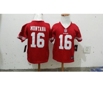 nike kids nfl jerseys san francisco 49ers #16 montana red[nike]