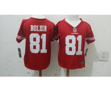 nike kids nfl jerseys san francisco 49ers #81 boldin red[nike]