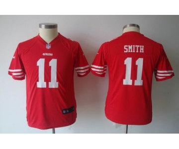 nike youth nfl jerseys san francisco 49ers #11 smith red[nike]