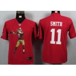 nike youth nfl jerseys san francisco 49ers #11 smith red[portrait fashion]