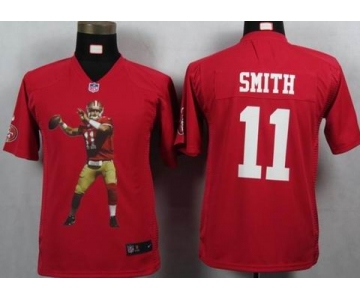 nike youth nfl jerseys san francisco 49ers #11 smith red[portrait fashion]