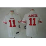 nike youth nfl jerseys san francisco 49ers #11 smith white[nike limited]