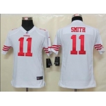 nike youth nfl jerseys san francisco 49ers #11 smith white[nike]