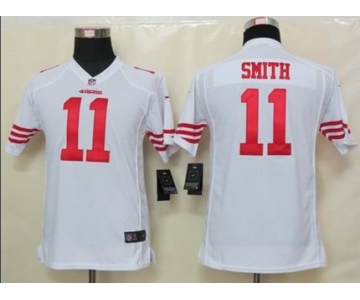 nike youth nfl jerseys san francisco 49ers #11 smith white[nike]