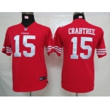 nike youth nfl jerseys san francisco 49ers #15 crabtree red[nike]