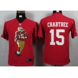 nike youth nfl jerseys san francisco 49ers #15 crabtree red[portrait fashion]