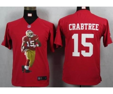 nike youth nfl jerseys san francisco 49ers #15 crabtree red[portrait fashion]