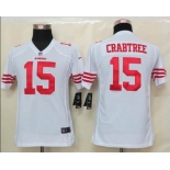 nike youth nfl jerseys san francisco 49ers #15 crabtree white[nike]