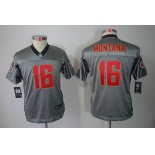 nike youth nfl jerseys san francisco 49ers #16 montana grey[Elite shadow]