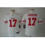 nike youth nfl jerseys san francisco 49ers #17 jenkins white[nike limited]