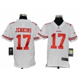 nike youth nfl jerseys san francisco 49ers #17 jenkins white[nike]