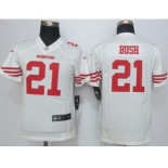 nike youth nfl jerseys san francisco 49ers #21 bush white[nike][bush]