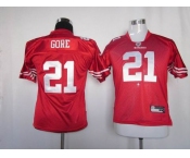 nike youth nfl jerseys san francisco 49ers #21 gore red[nike]