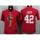 nike youth nfl jerseys san francisco 49ers #42 ronnie lott red[portrait fashion]