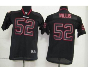 nike youth nfl jerseys san francisco 49ers #52 willis black[lights out]