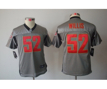 nike youth nfl jerseys san francisco 49ers #52 willis grey[Elite shadow]