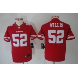 nike youth nfl jerseys san francisco 49ers #52 willis red[nike limited]