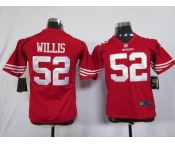 nike youth nfl jerseys san francisco 49ers #52 willis red[nike]