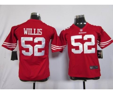 nike youth nfl jerseys san francisco 49ers #52 willis red[nike]