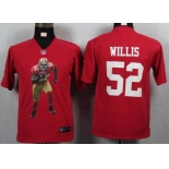 nike youth nfl jerseys san francisco 49ers #52 willis red[portrait fashion]