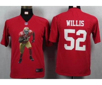 nike youth nfl jerseys san francisco 49ers #52 willis red[portrait fashion]