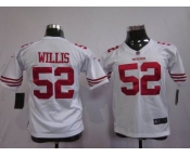 nike youth nfl jerseys san francisco 49ers #52 willis white[nike]