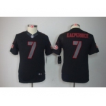 nike youth nfl jerseys san francisco 49ers #7 kaepernick black[nike impact limited]