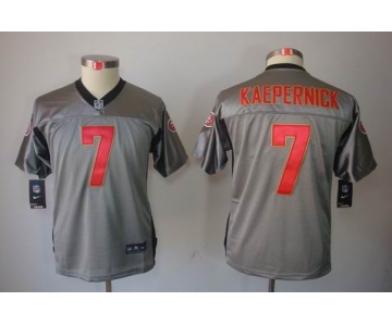 nike youth nfl jerseys san francisco 49ers #7 kaepernick grey[nike shadow]