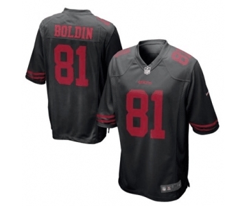 nike youth nfl jerseys san francisco 49ers #81 boldin black[nike limited]