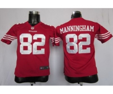 nike youth nfl jerseys san francisco 49ers #82 mario manningham red[nike]