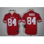 nike youth nfl jerseys san francisco 49ers #84 moss red[nike limited]