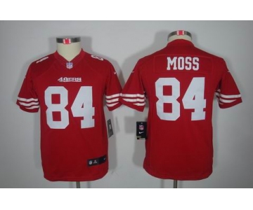 nike youth nfl jerseys san francisco 49ers #84 moss red[nike limited]