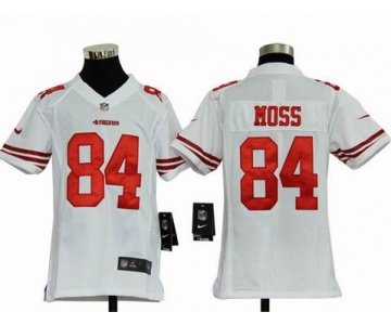 nike youth nfl jerseys san francisco 49ers #84 moss white[nike]