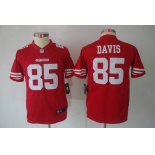 nike youth nfl jerseys san francisco 49ers #85 davis red[nike limited]