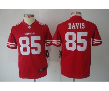 nike youth nfl jerseys san francisco 49ers #85 davis red[nike limited]