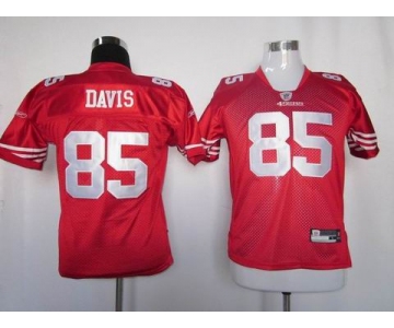 nike youth nfl jerseys san francisco 49ers #85 davis red[nike]