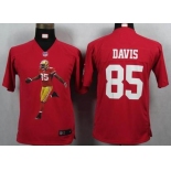 nike youth nfl jerseys san francisco 49ers #85 davis red[portrait fashion]