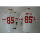 nike youth nfl jerseys san francisco 49ers #85 davis white[nike limited]