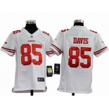 nike youth nfl jerseys san francisco 49ers #85 davis white[nike]