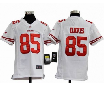 nike youth nfl jerseys san francisco 49ers #85 davis white[nike]