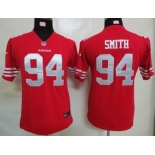 nike youth nfl jerseys san francisco 49ers #94 smith red[nike]