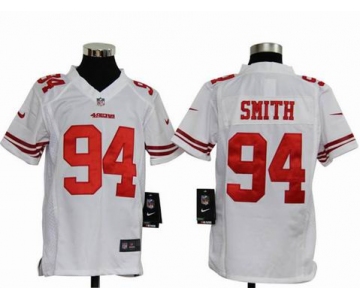 nike youth nfl jerseys san francisco 49ers #94 smith white[nike]