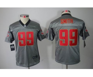 nike youth nfl jerseys san francisco 49ers #99 smith grey[Elite shadow]