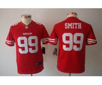 nike youth nfl jerseys san francisco 49ers #99 smith red[nike limited]