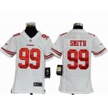 nike youth nfl jerseys san francisco 49ers #99 smith white[nike]