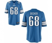 Men Detroit Lions #68 Taylor Decker Light Blue Game Jersey