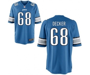 Men Detroit Lions #68 Taylor Decker Light Blue Game Jersey