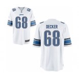 Men Detroit Lions #68 Taylor Decker White Game Jersey